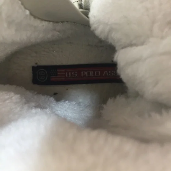 U.S. Polo Assoc Womens Faux Suede & Faux Lined Fur Lace Up Gray Boots - Picture 11 of 12